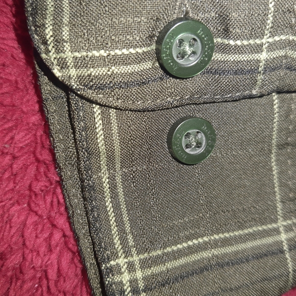 Men's Haggar Premium Luxury Microfiber Long Sleeve Shirt XXL Green Striped - Picture 6 of 9